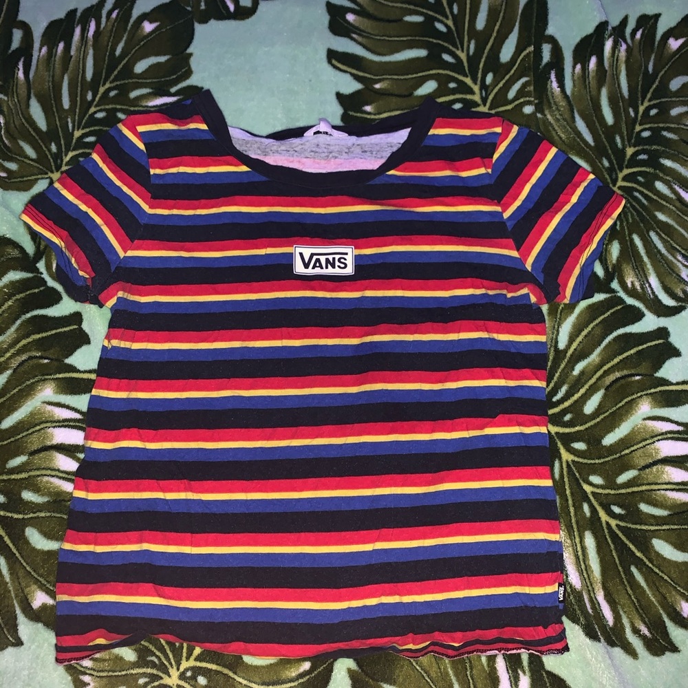 STRIPPED VANS CROP TOP
